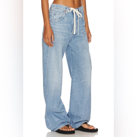 Citizens of Humanity
 Brynn Drawstring Trouser Jeans in Blue Lace - Picture 4 of 12